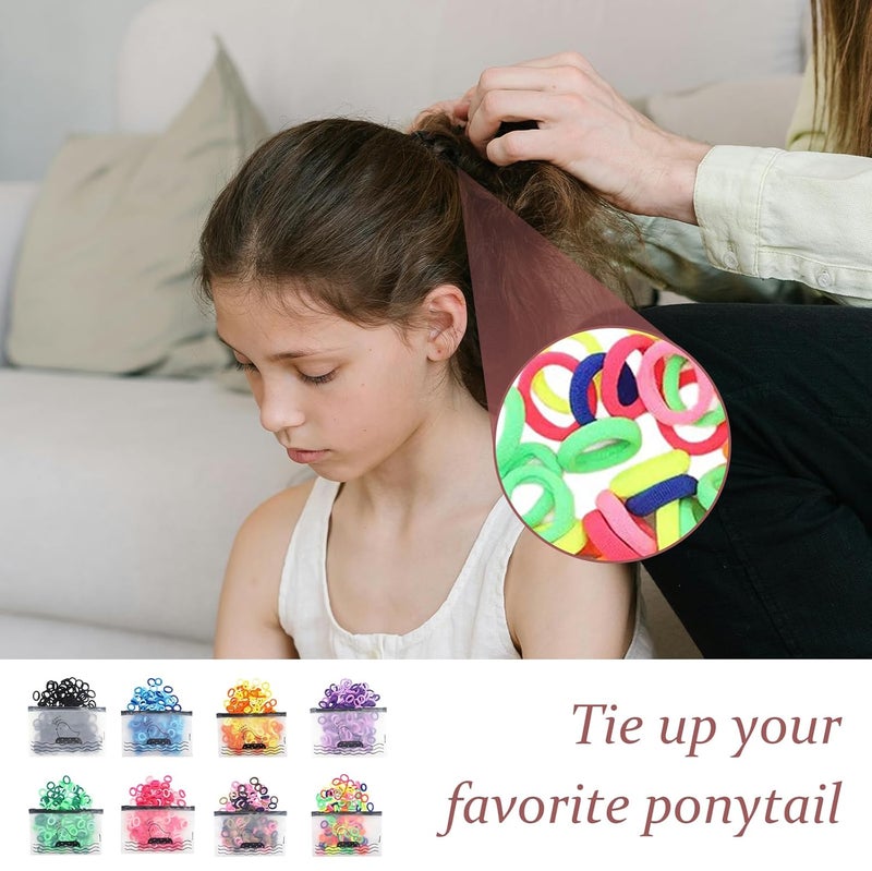 Hair Bobbles Scrunchies Ponytail Holder Elastic Hairbands For Women Girls Mixed Color 100pcs - Image 2